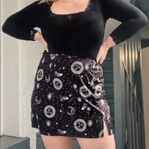 Sun and Moon Split Skirt